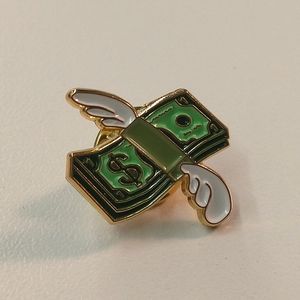 🧁 3/$30 Money Flies on Trees Enamel Pin NEW